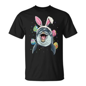 Dolphin Easter Bunny Egg Hunting Whale Dolphin Lover T-Shirt - Monsterry