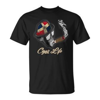 Dominican Flag Cigar Smoking Monkey T-Shirt - Monsterry