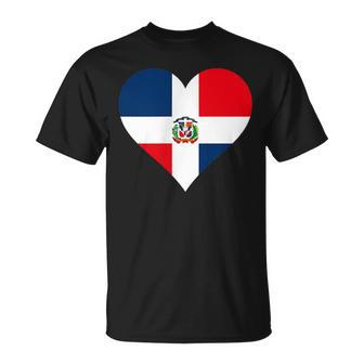 Dominican Republic Flag Heart Dominican Republic T-Shirt - Monsterry DE
