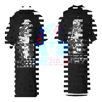 Donald Trump Merica Trump Sunglass Us Flag 4Th Of July T-Shirt | Mazezy