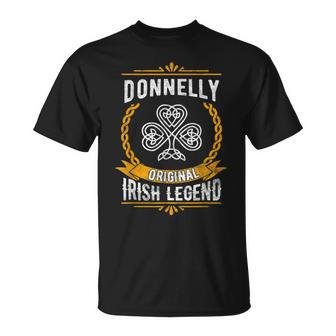 Donnelly Irish Name Vintage Ireland Family Surname T-Shirt - Seseable