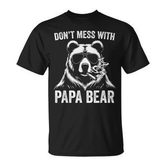 Dont Mess With Papa Bear Fathers Day T-Shirt - Thegiftio UK
