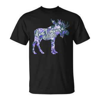 Don't Moose With Me Colorful Floral Moose Wildlife T-Shirt - Monsterry AU