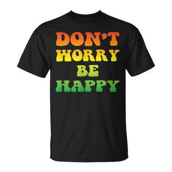 Don't Worry We Be Happy Retro Reggae Rasta Rastafari Jamaica T-Shirt - Monsterry DE