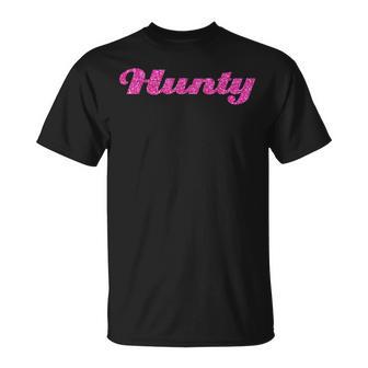 Drag Queen T Hunty Pink Glitter T-Shirt - Monsterry DE