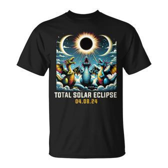 Dragon Howling At Solar Eclipse T-Shirt | Mazezy