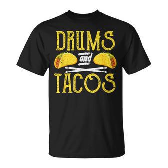 Drums And Tacos Cinco De Mayo Music Drummer T-Shirt - Monsterry AU