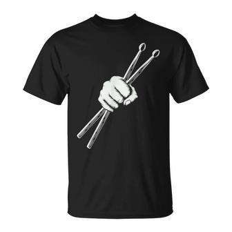 Drumset Cool Drumsticks Drumming Drums Rock Music T-Shirt | Mazezy