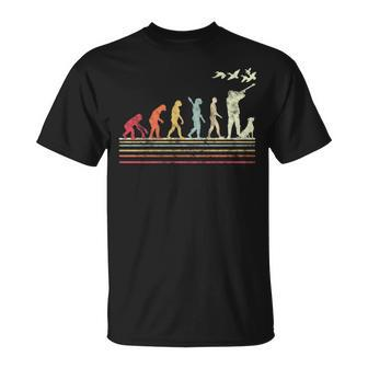 Duck Hunting Evolution Retro Style For Duck Hunters T-Shirt | Mazezy