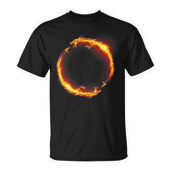 Dueling Dragons Fire Ring T-Shirt - Monsterry DE