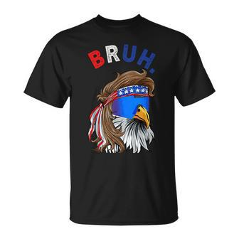 Eagle Mullet Sunglasses Bruh 4Th Of July Usa American Flag T-Shirt - Monsterry CA
