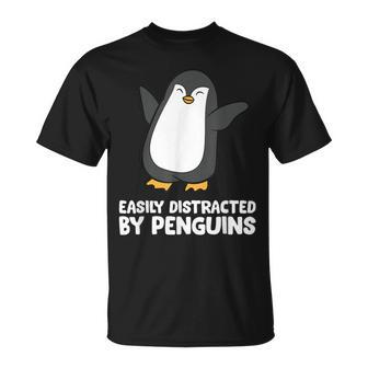 Easily Distracted By Penguins Penguin T-Shirt - Thegiftio UK
