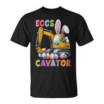 Easter For Boy Toddler Eggscavator Construction Truck T-Shirt - Seseable