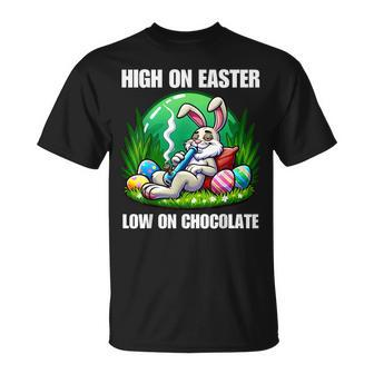 Easter Bunny Marijuana Cannabis Weed 420 Humor T-Shirt - Seseable