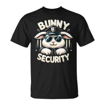 Easter Bunny Security Guard Cute & Egg Hunt T-Shirt | Mazezy