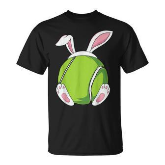 Easter Bunny Tennis Easter Tennis Rabbit Ears T-Shirt - Seseable