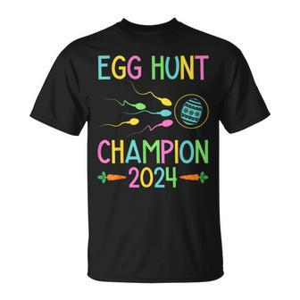 Easter Egg Hunt Champion Dad Pregnancy Announcement T-Shirt - Seseable