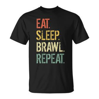 Eat Sleep Brawl Repeat Stars Video Gamer Gaming T-Shirt - Monsterry CA