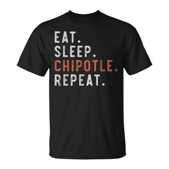 Eat Sleep Chipotle Repeat Fan Player T-Shirt | Mazezy