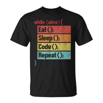 Eat Sleep Code Repeat Ingeniero De Software Coder Programador Camiseta unisex - Regaloses