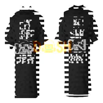 Eat Sleep Dash Repeat Video Game Geometry Dash Gamer Video T-Shirt | Mazezy