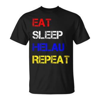 Eat Sleep Helau Repeat Fastnacht Mainz Party Celebrations T-Shirt - Seseable