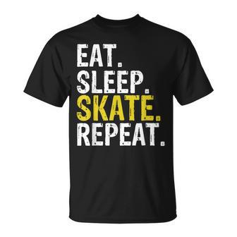 Eat Sleep Skate Repeat Ice Skating T-Shirt - Thegiftio UK