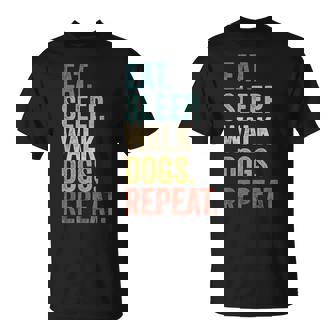 Eat Sleep Walk Dogs Walking Dog Sitter Dog Walker T-Shirt - Thegiftio