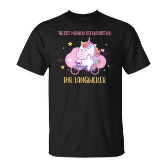 Eats Meinen Sternenstaub Ihr Langweiler Unicorn Bicycle T-Shirt - Geschenkecke