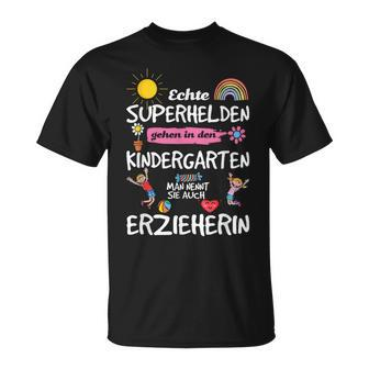 Echte Superhelden Ggehen In Kindergarten Go In Kindergarten T-Shirt - Seseable