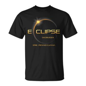 Eclipse 2024 Totality Eclipse Solar Erie Pennsylvania T-Shirt | Mazezy UK