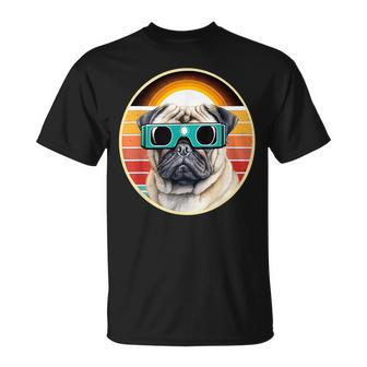 Eclipse Dogs Where Pug Charm Meets Celestial Wonder T-Shirt | Mazezy AU