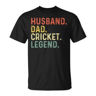 Ehemann Papa Cricket Legend Lustiges Retro Geschenk Für Papa T-Shirt - Geschenkecke