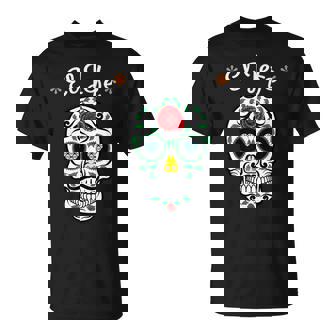 El Jefe Coloré Sucre Calavera Skull Dia De Los Muertos T-Shirt - Cadeauxyz