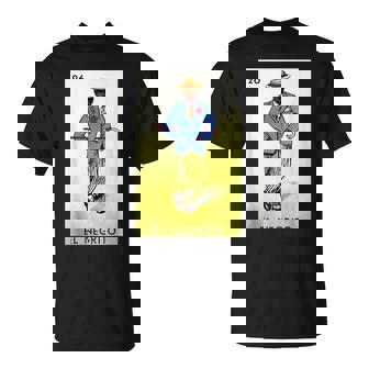 El Negrito Card Mexican Lottery Card T-Shirt - Seseable