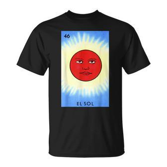El Sol Card Mexican Lottery Card T-Shirt - Seseable