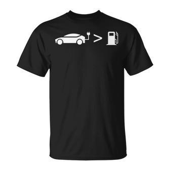 Electric Car Electric Vehicle Ev Is Better Than Gasoline T-Shirt - Monsterry AU