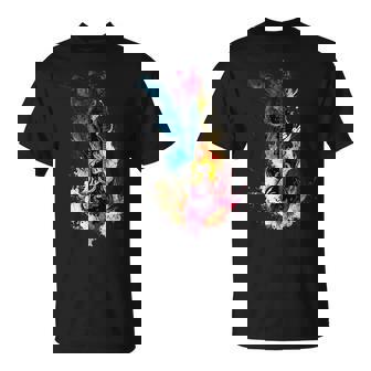 Electric Guitar Band Rock Chromatic Colourful Flames T-Shirt - Thegiftio UK