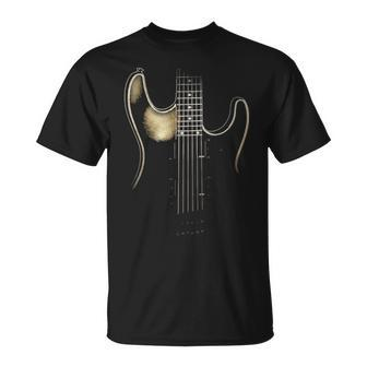 Electric Modern Art Guitar T-Shirt | Mazezy