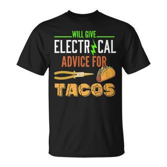 Electrician Taco Lover Quote Electrician T-Shirt | Mazezy