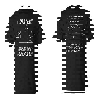 Electron Path Diagrama De Circuito Ingenieros Eléctricos Camiseta unisex - Regaloses