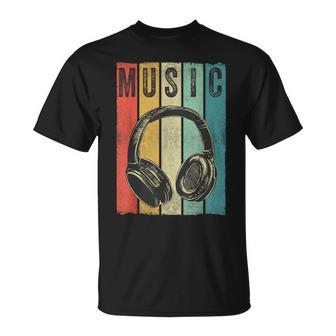 Electronic Music Lover Dj Vintage Retro Headphones T-Shirt - Monsterry UK