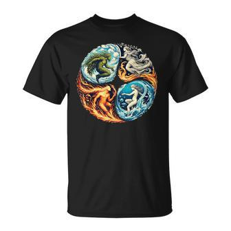 Elemental Harmony Earth Fire Air Water T-Shirt - Seseable