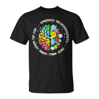 Embrace Neurodiversity Brain Autism Awareness Adhd Autistic T-Shirt | Mazezy DE