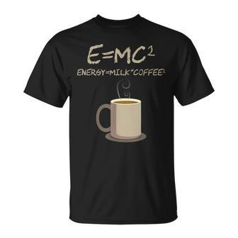 EMc2 Science Coffee Energy Milk Coffee T-Shirt - Thegiftio UK