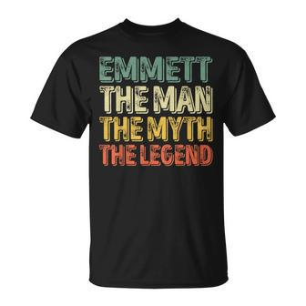 Emmett The Man The Myth The Legend First Name Emmett T-Shirt - Seseable