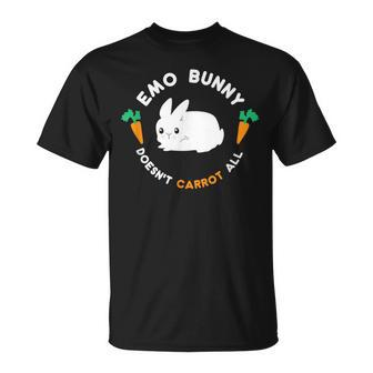 Emo Bunny Doesn't Carrot All Cute Easter T-Shirt - Monsterry DE