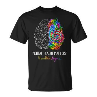 End The Stigma Mental Health Matters Mental Awareness T-Shirt | Mazezy DE