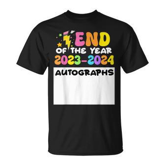 End Of The Year Autographs 2023-2024 Last Day Of School T-Shirt - Monsterry DE
