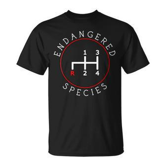 Endangered Species Manual Gearbox Stick Shift 4 Speed 1320 T-Shirt - Monsterry UK